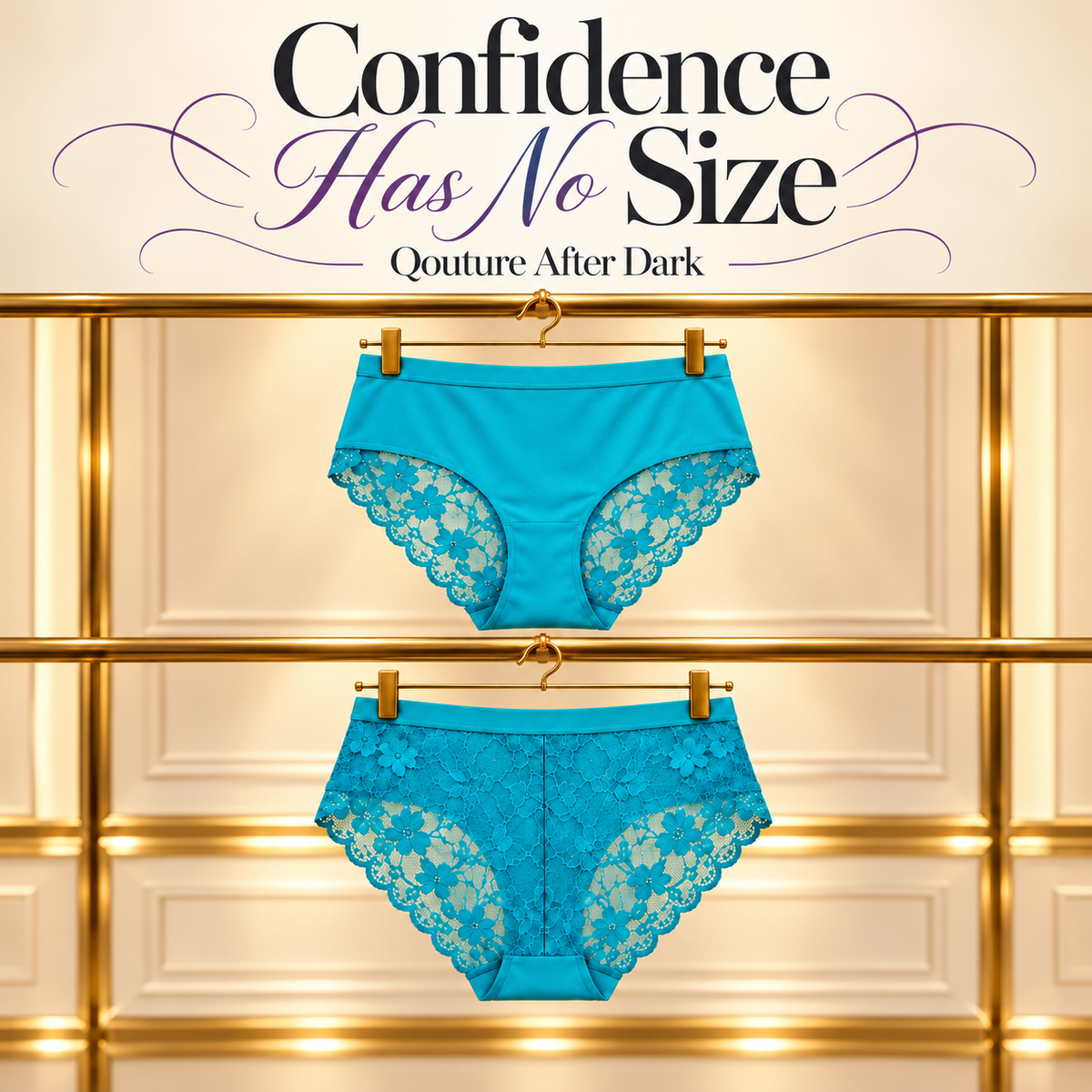 Turquoise Floral Lace Panties